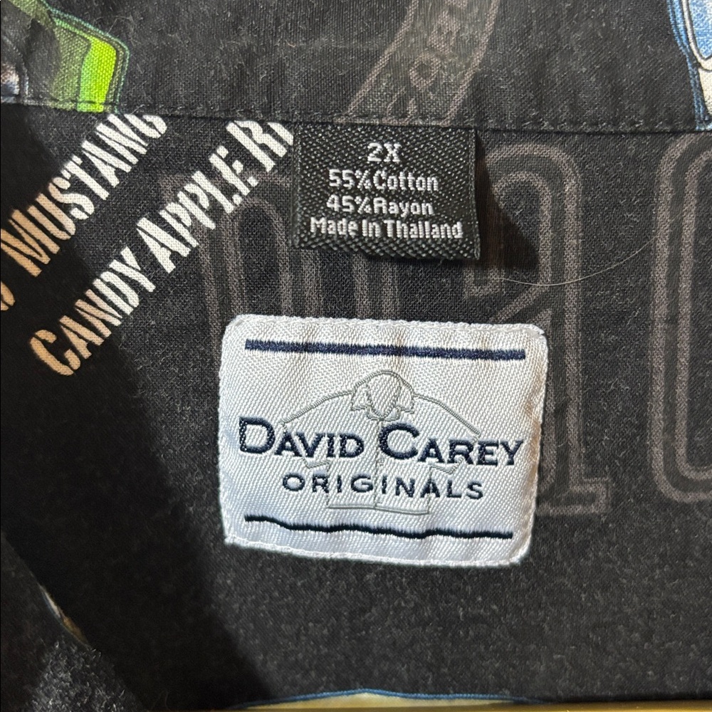 David Carey Black Car Print Shirt - Picture 4 of 7